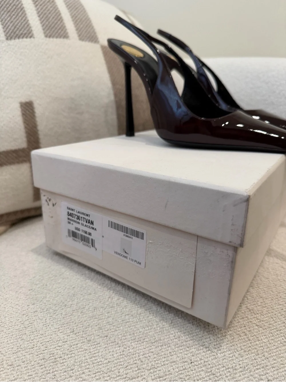 SAINT LAURENT Vendome Pumps 110 Merlot - Picture 5 of 10